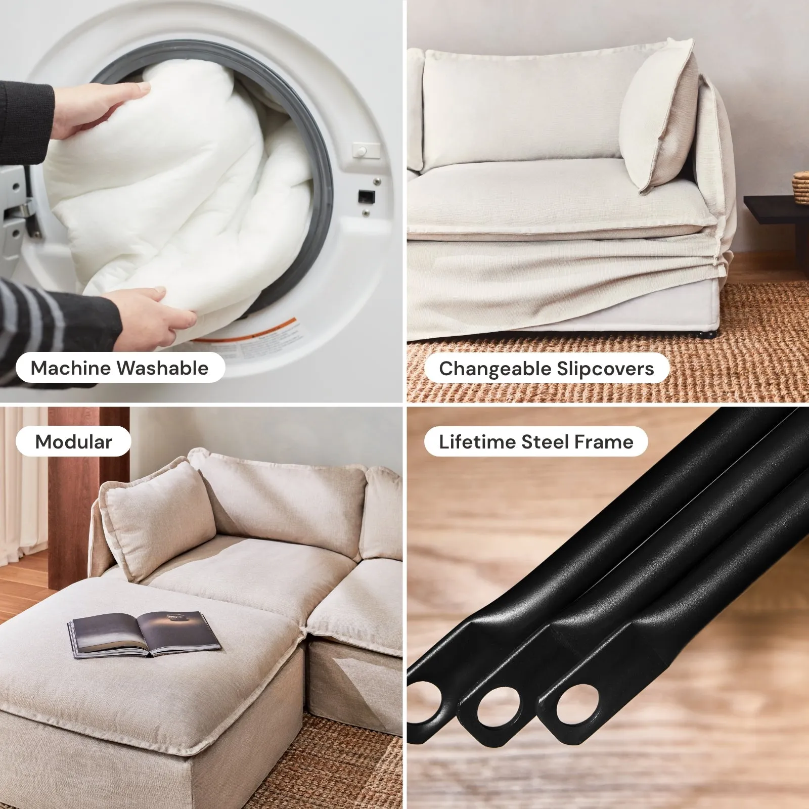 Modular Performance End Chair in Cinder | Deluxe Blend