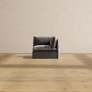 Modular Performance End Chair in Cinder | Deluxe Blend