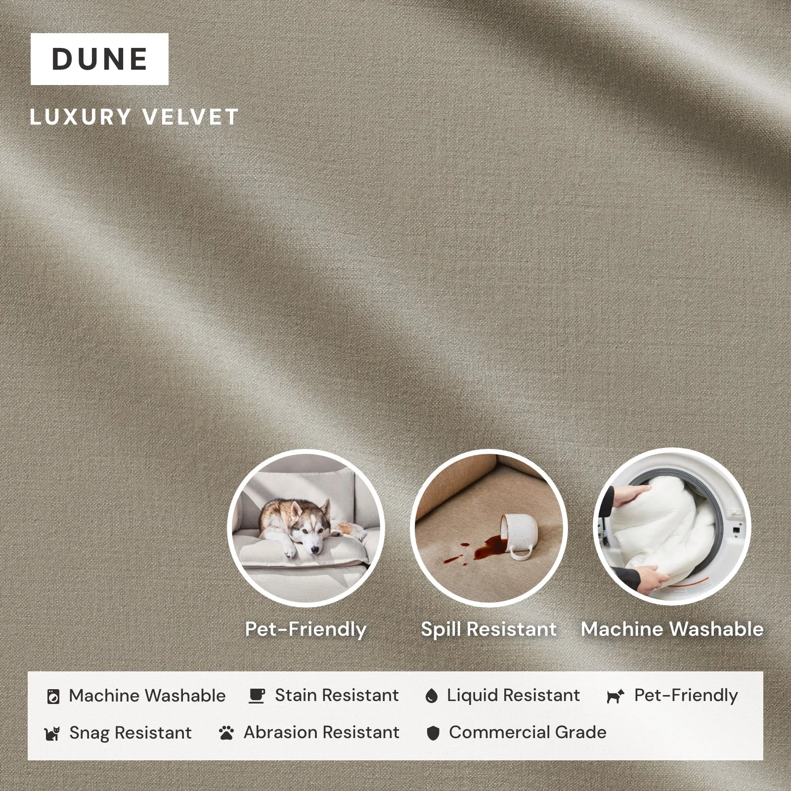 Modular Performance End Chair in Dune | Relaxed Blend