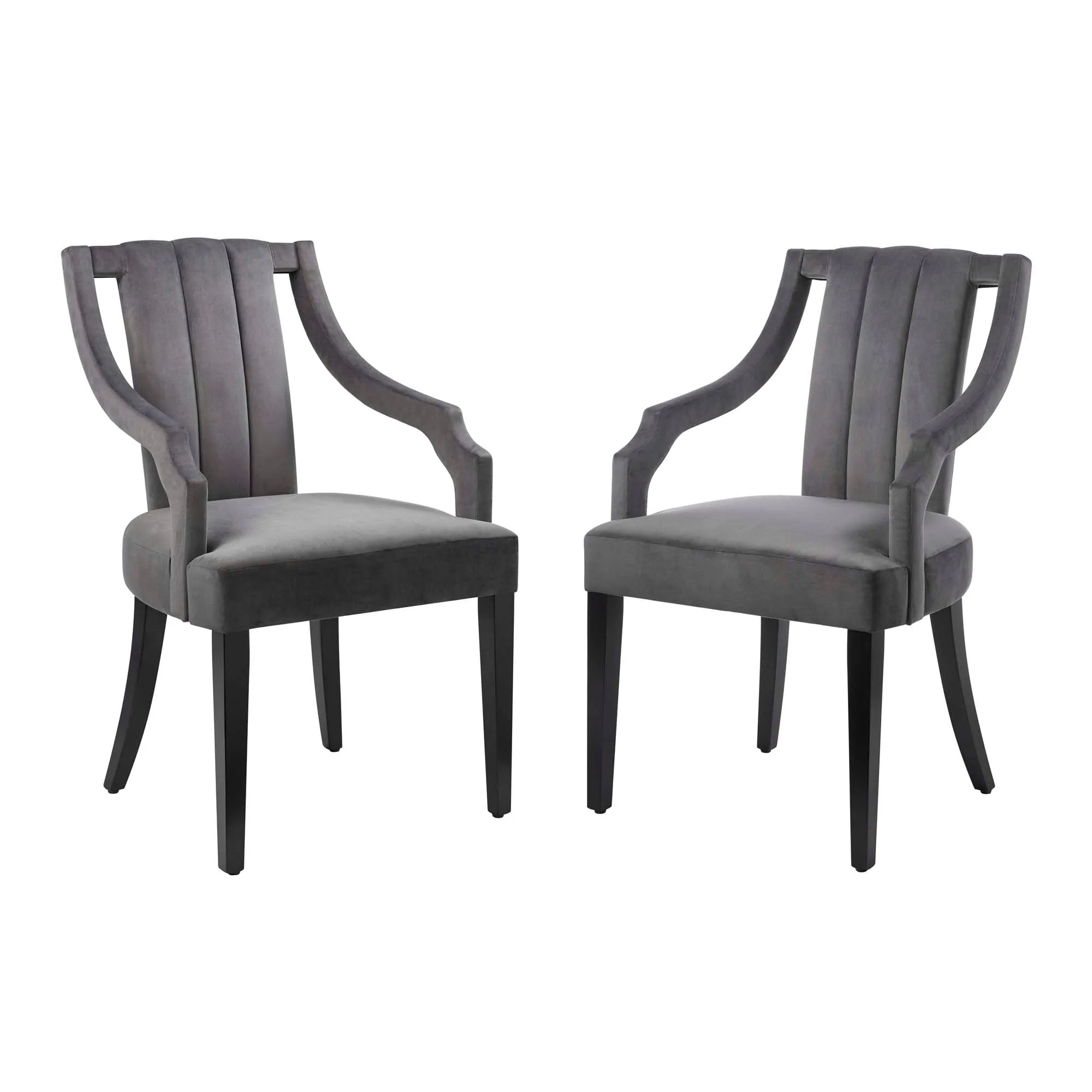 Moxie Upholstered Fabric Dining Armchairs - Set of 2 by Modway