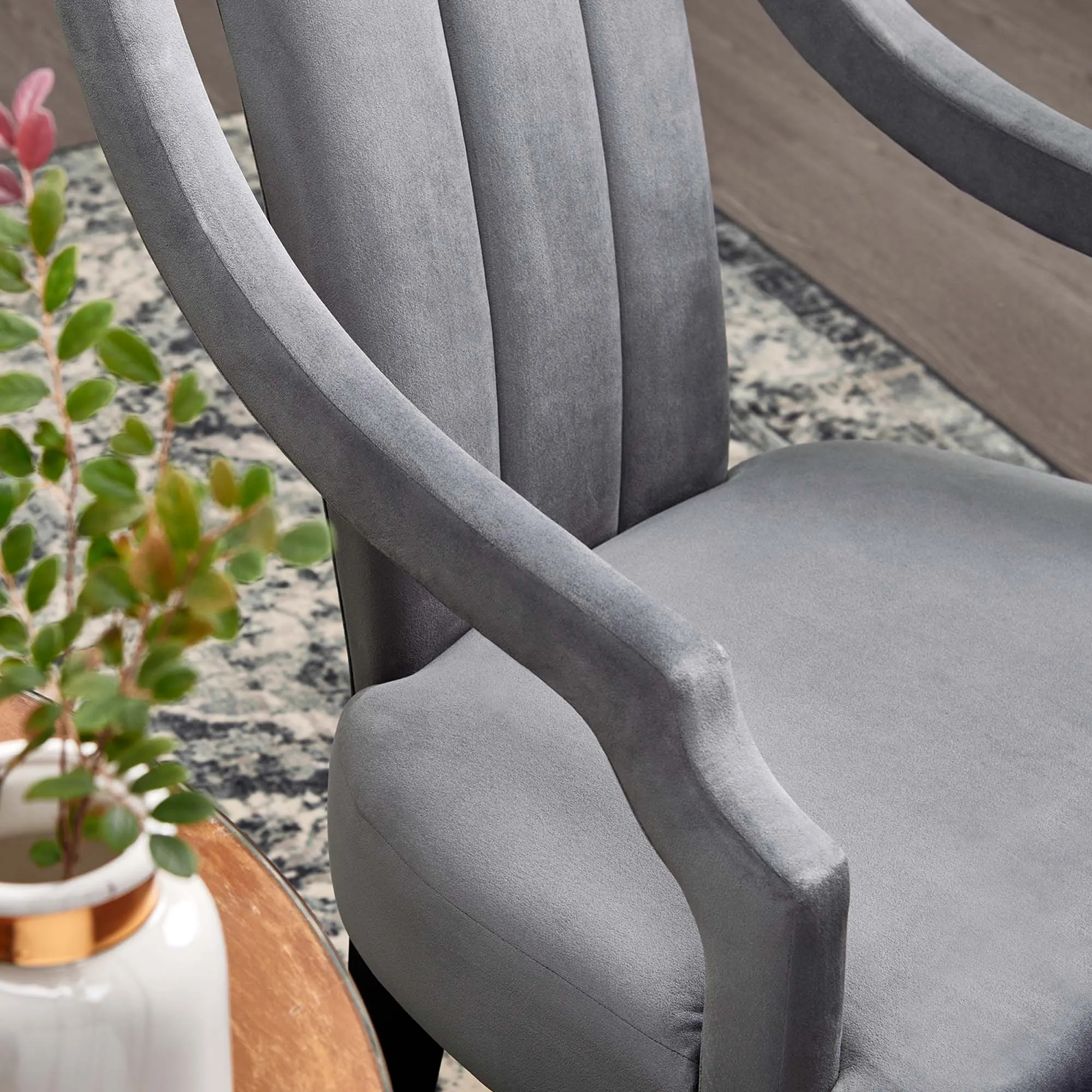 Moxie Upholstered Fabric Dining Armchairs - Set of 2 by Modway