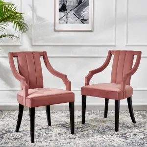 Moxie Upholstered Fabric Dining Armchairs - Set of 2 by Modway