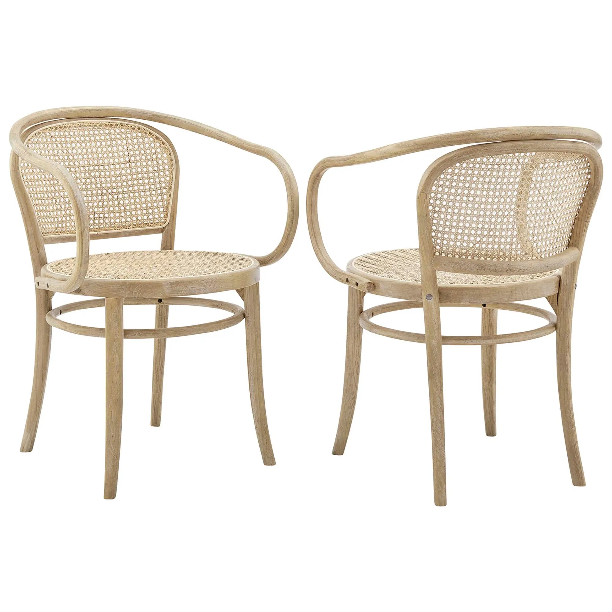 Oliana Wood Dining Armchair Set of 2 by Modway