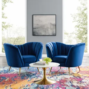 Opportunity Performance Velvet Armchair Set of 2 by Modway