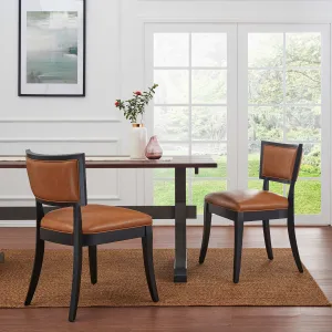 Pristine Vegan Leather Dining Chairs - Set of 2 by Modway