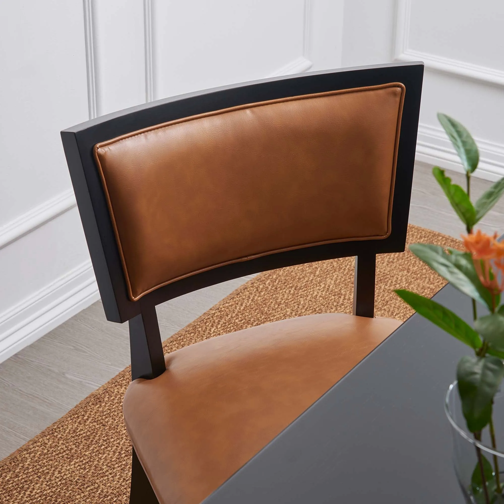 Pristine Vegan Leather Dining Chairs - Set of 2 by Modway