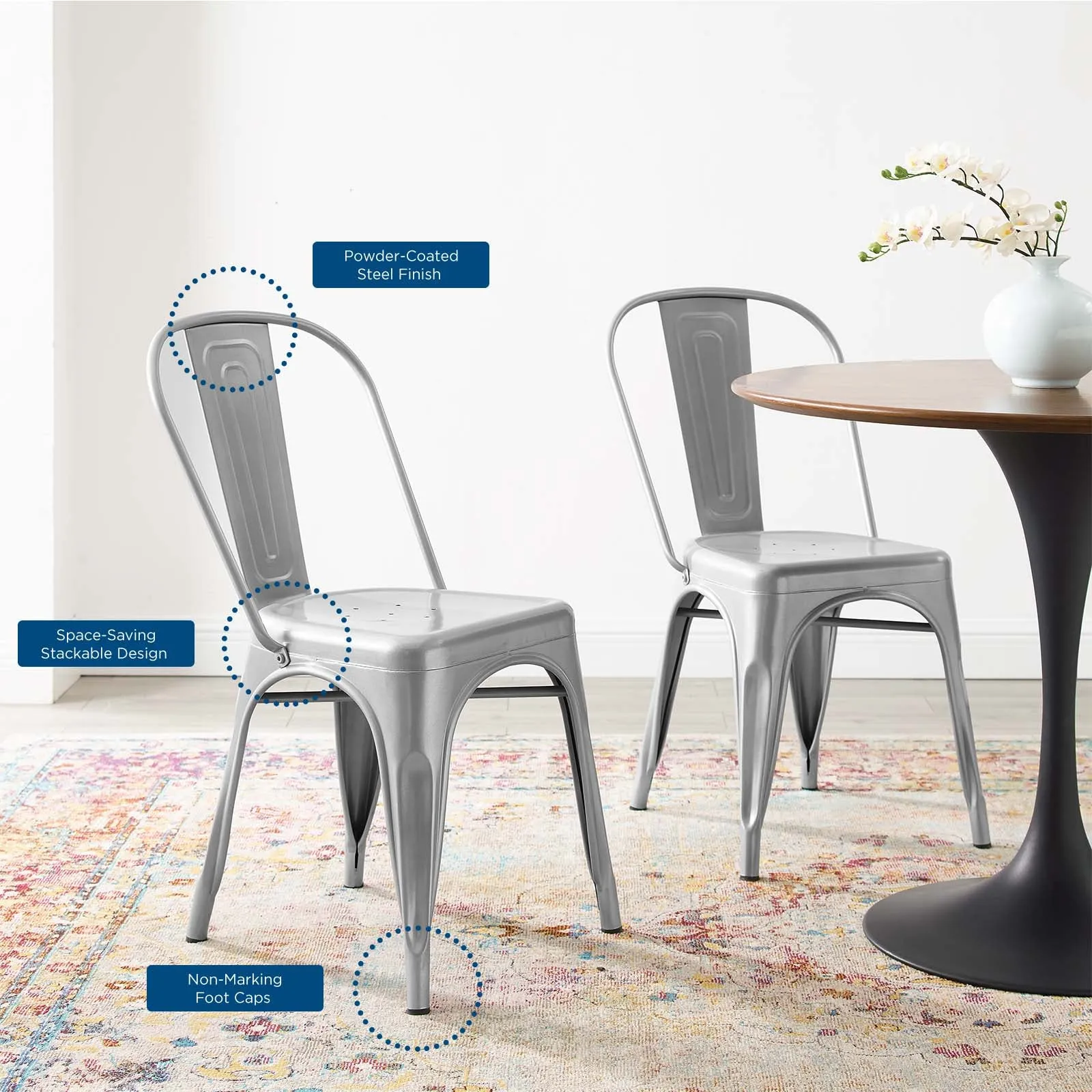 Promenade Bistro Dining Side Chair Set of 2 by Modway