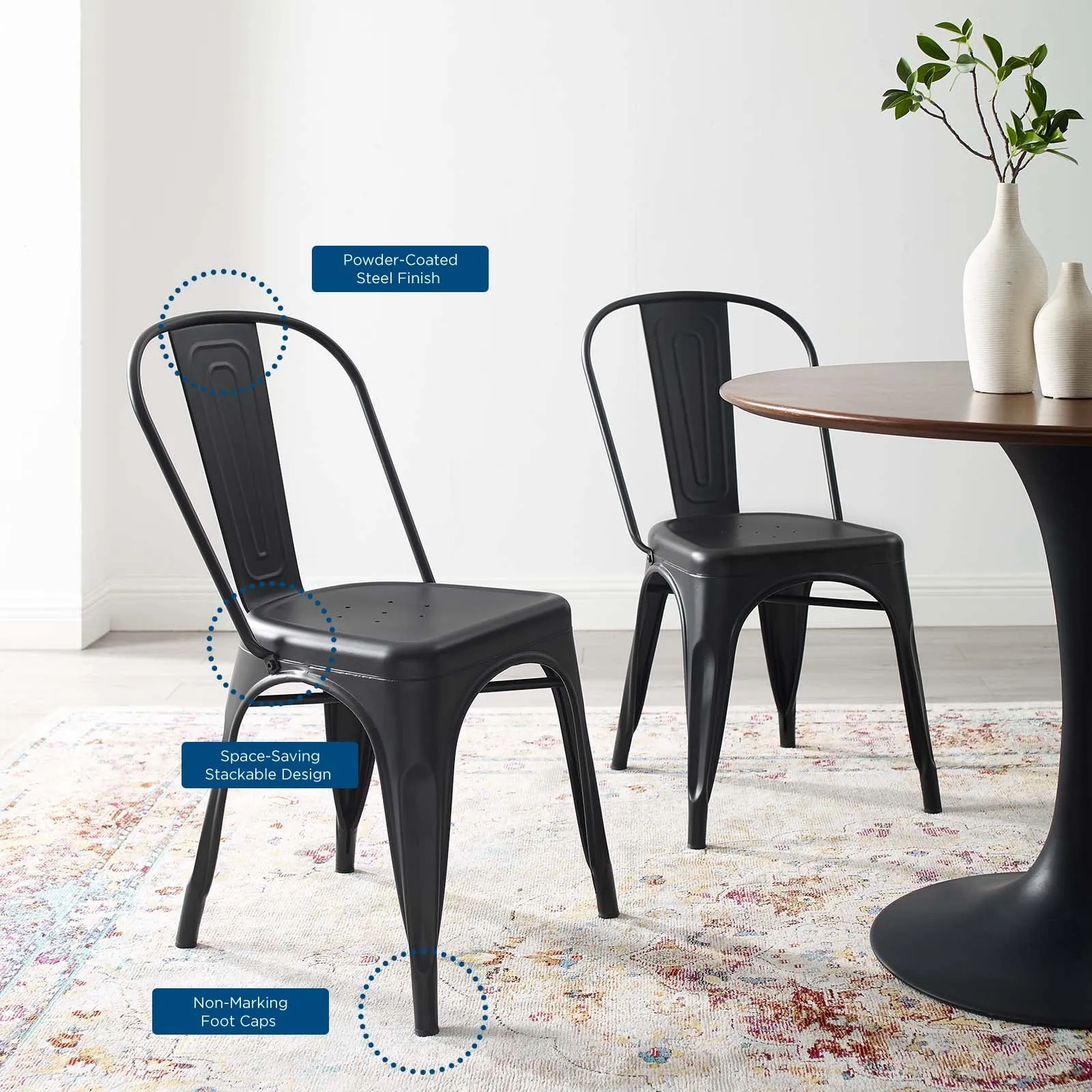 Promenade Bistro Dining Side Chair Set of 2 by Modway