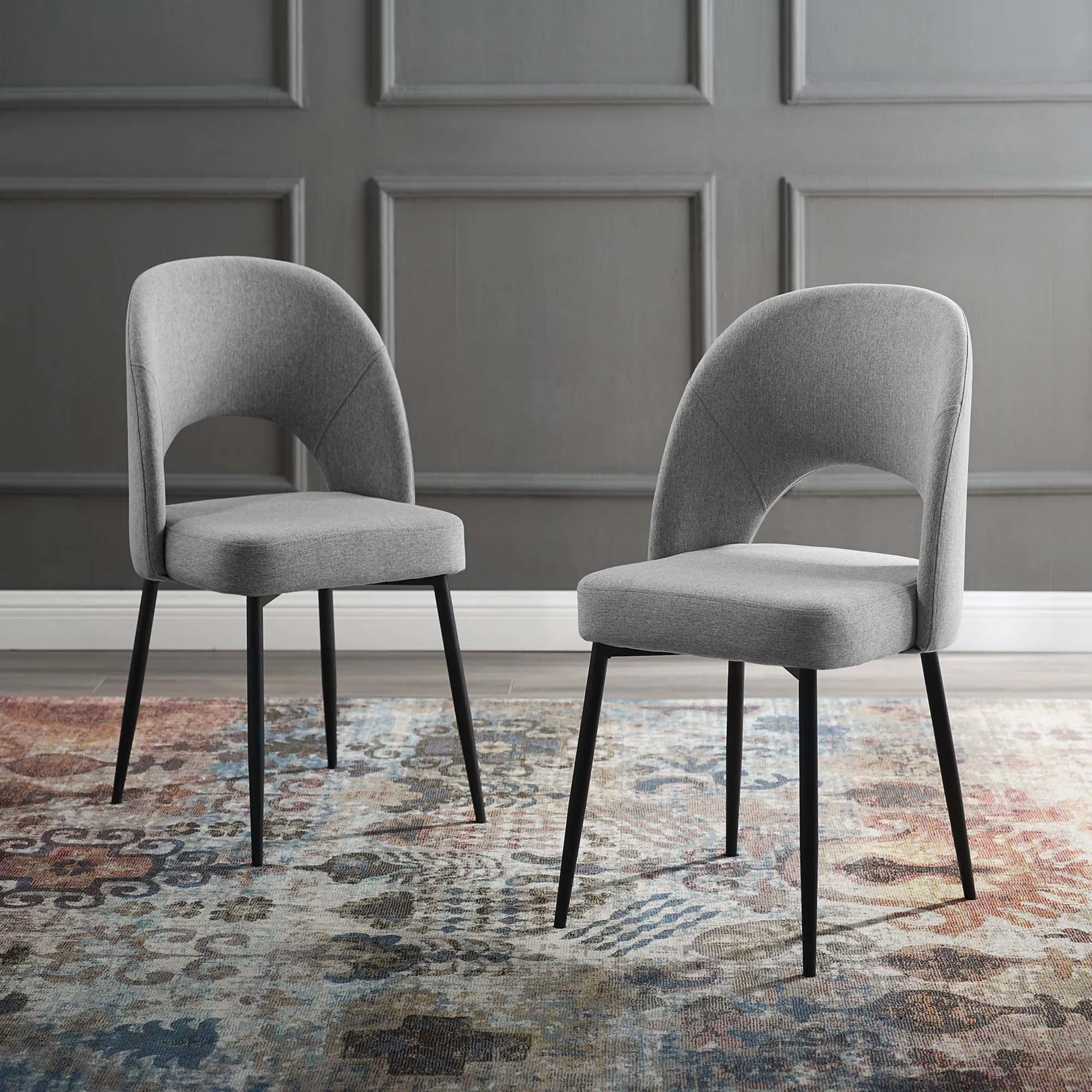 Rouse Dining Side Chair Upholstered Fabric Set of 2 by Modway