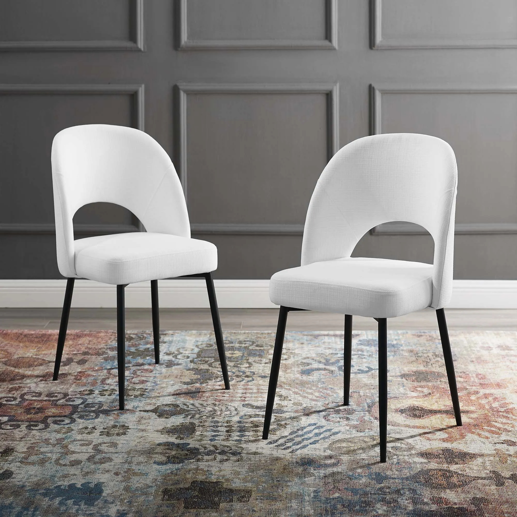 Rouse Dining Side Chair Upholstered Fabric Set of 2 by Modway