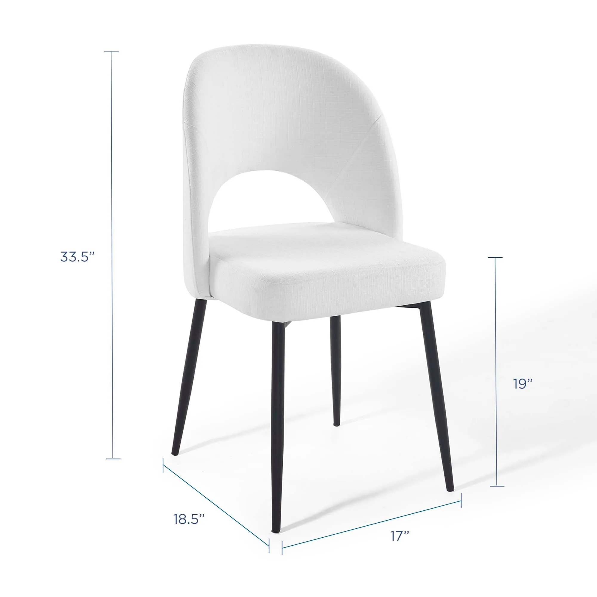 Rouse Dining Side Chair Upholstered Fabric Set of 2 by Modway