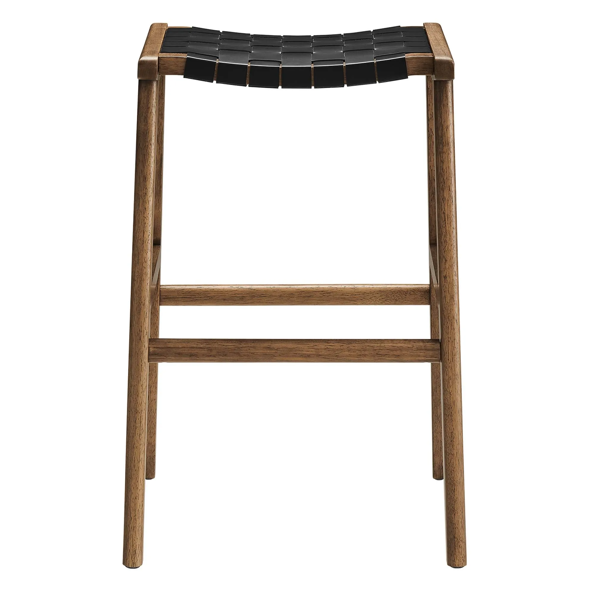 Saoirse Faux Leather Wood Bar Stool - Set of 2 by Modway
