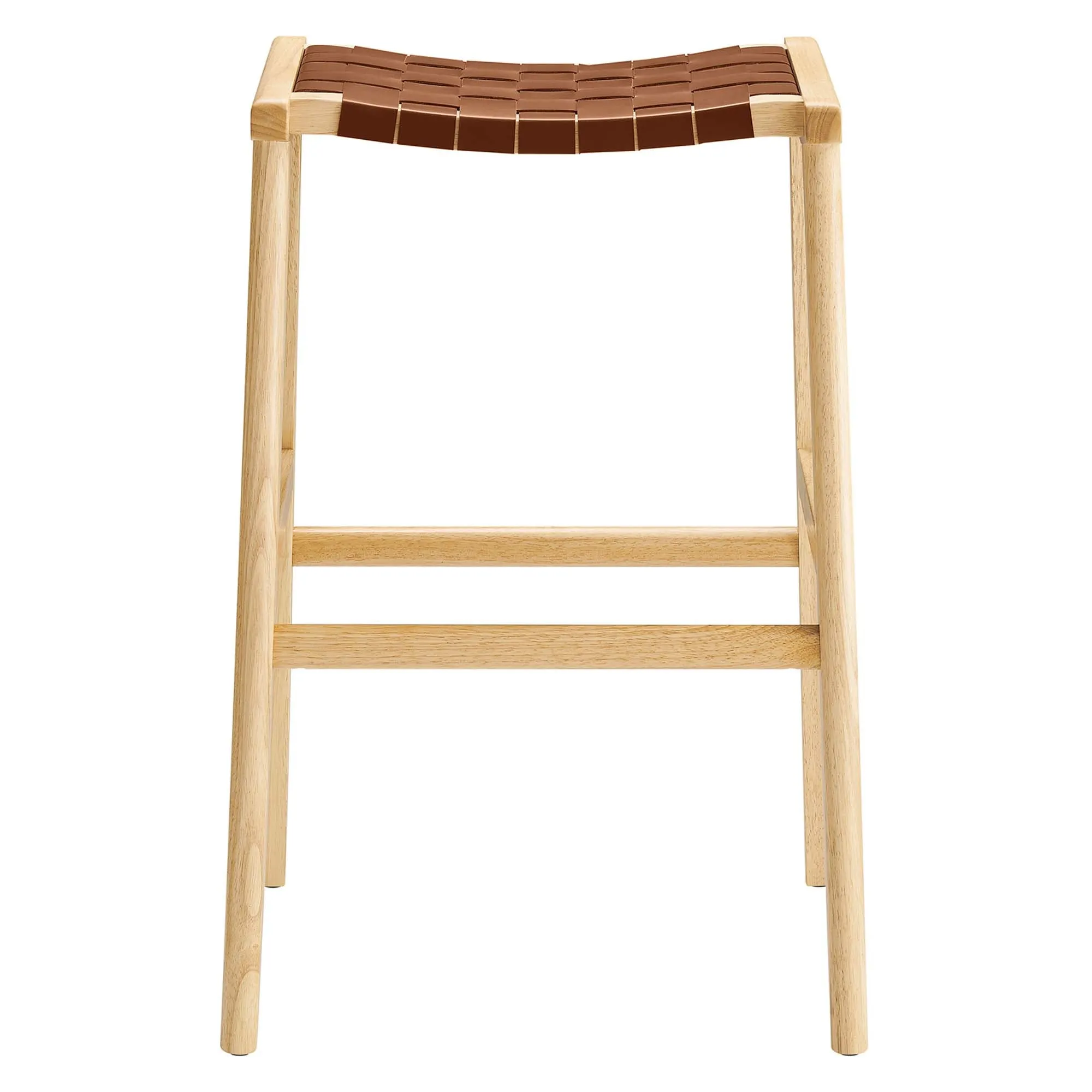 Saoirse Faux Leather Wood Bar Stool - Set of 2 by Modway