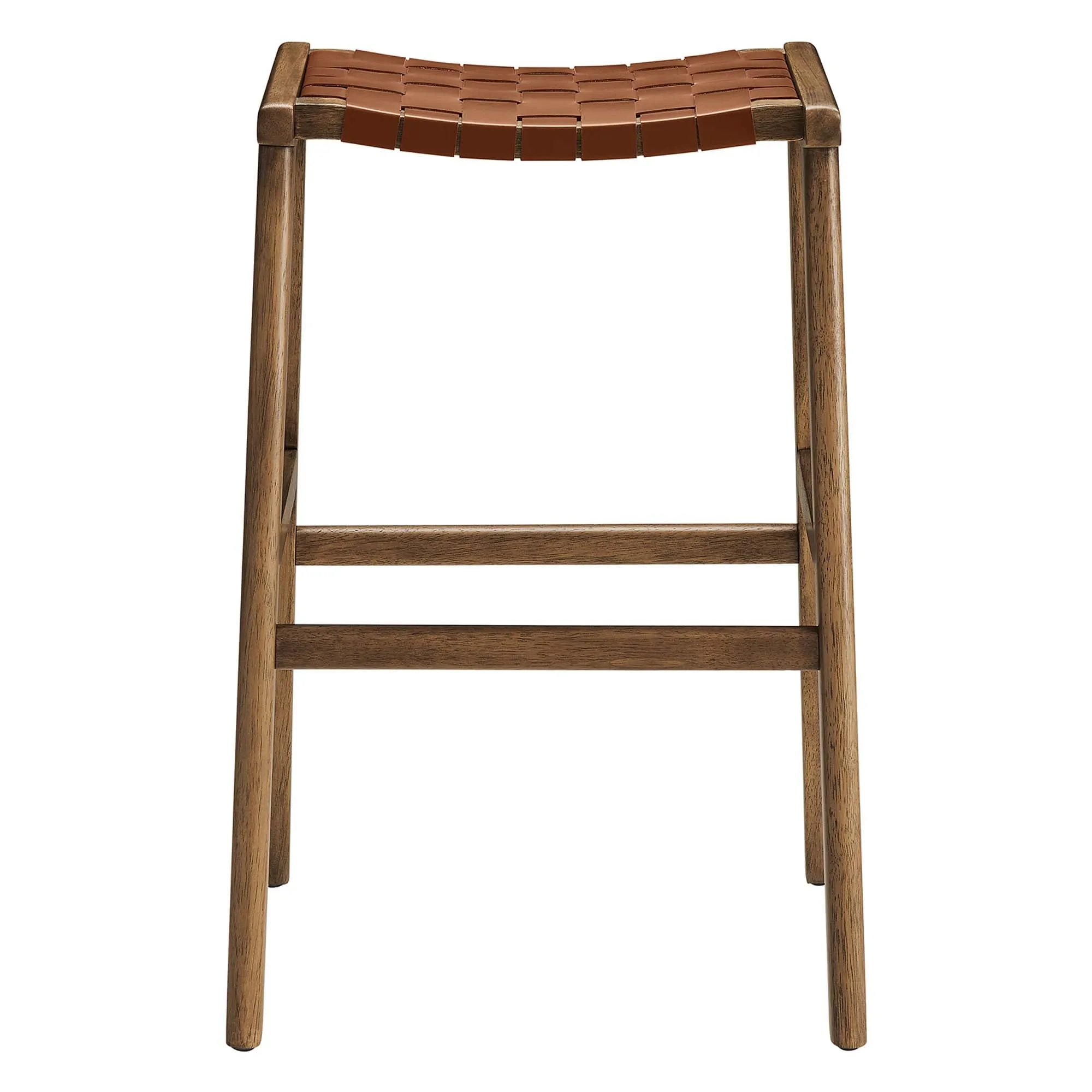 Saoirse Faux Leather Wood Bar Stool - Set of 2 by Modway