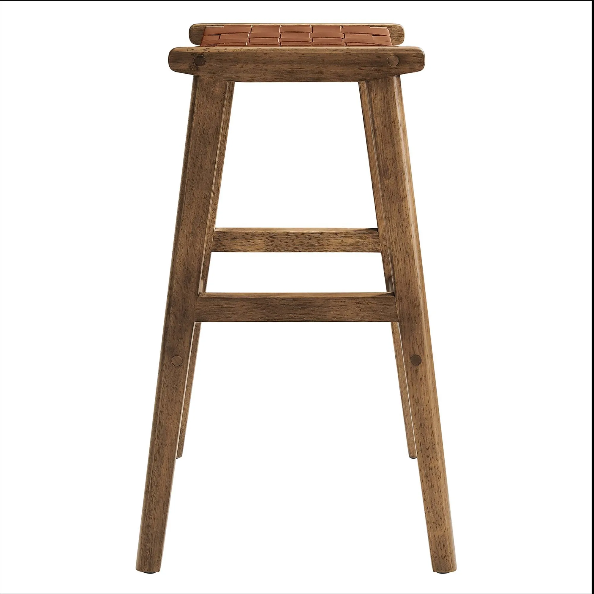 Saoirse Faux Leather Wood Bar Stool - Set of 2 by Modway