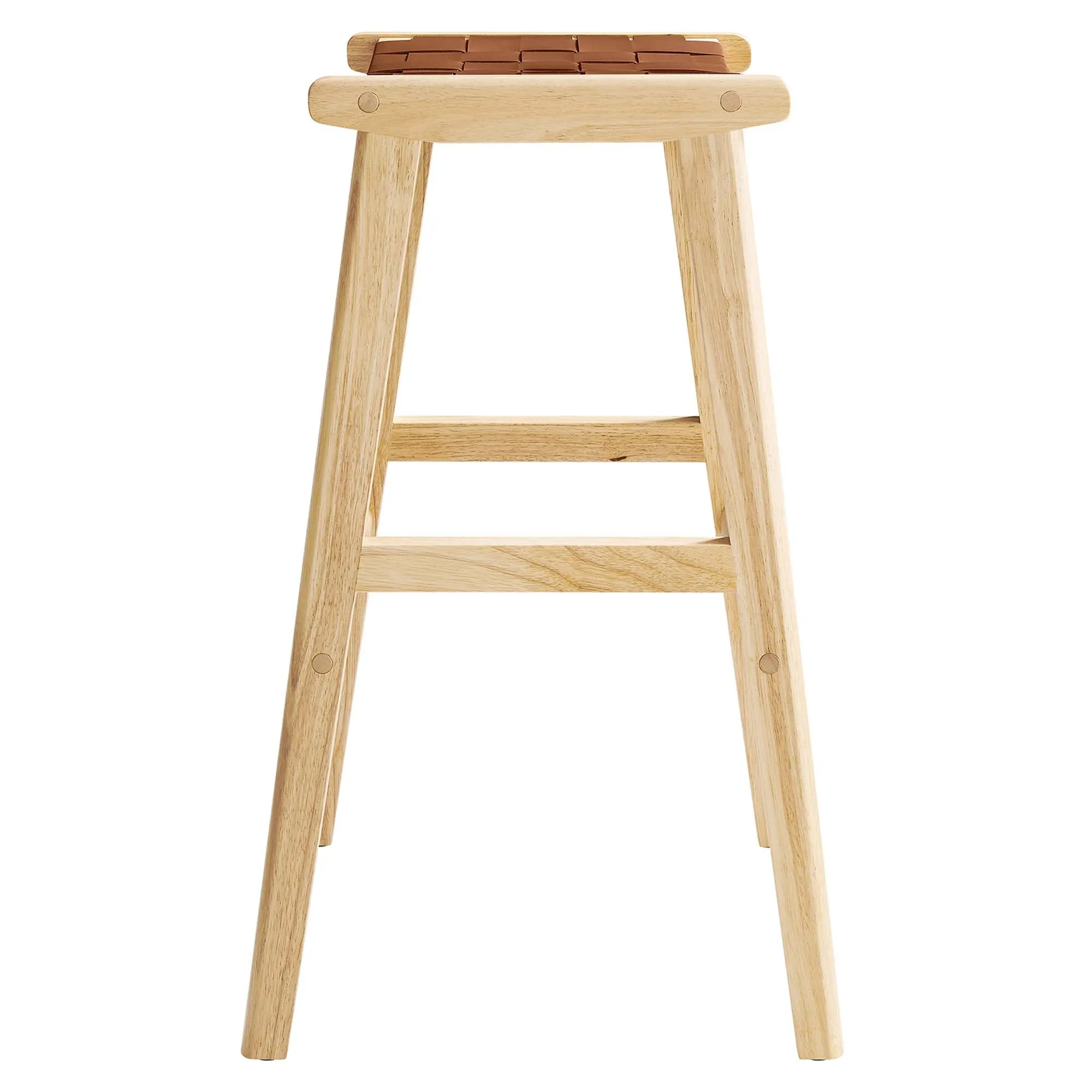 Saoirse Faux Leather Wood Bar Stool - Set of 2 by Modway
