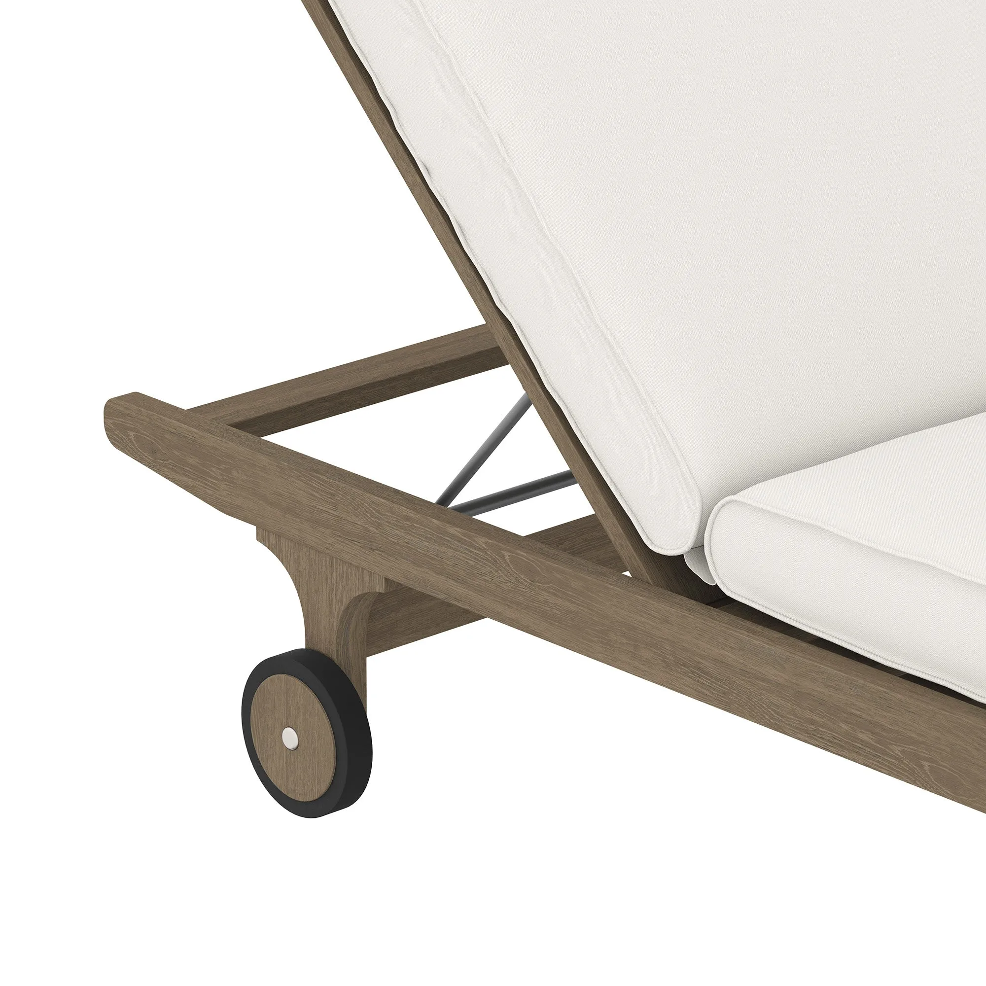 Saratoga Outdoor Patio Teak Chaise Lounge Chair by Modway