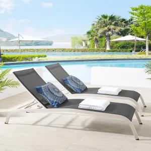 Savannah Outdoor Patio Mesh Chaise Lounge Set of 2 by Modway