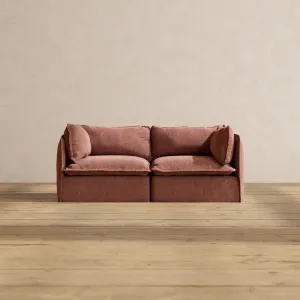 Slipcover Only - Modular Performance 2-Seater | Heirloom Velvet in Chestnut
