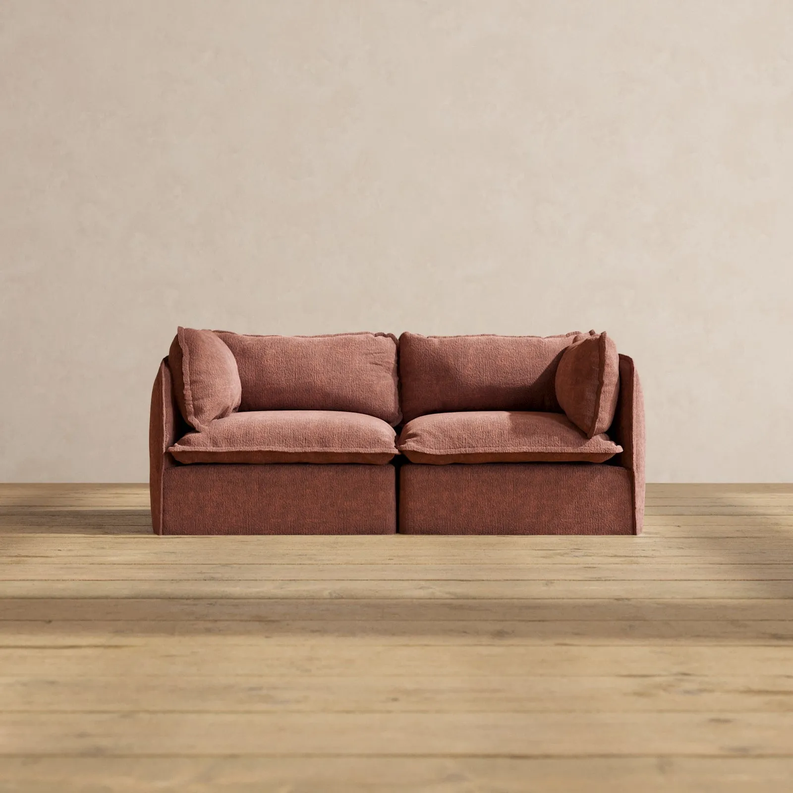 Slipcover Only - Modular Performance 2-Seater | Heirloom Velvet in Chestnut