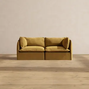 Slipcover Only - Modular Performance 2-Seater | Luxury Velvet in Toffee