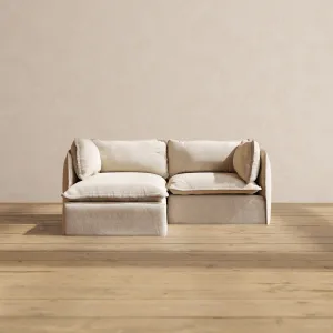 Slipcover Only - Modular Performance 2-Seater Sectional | Blended Weave in Oat
