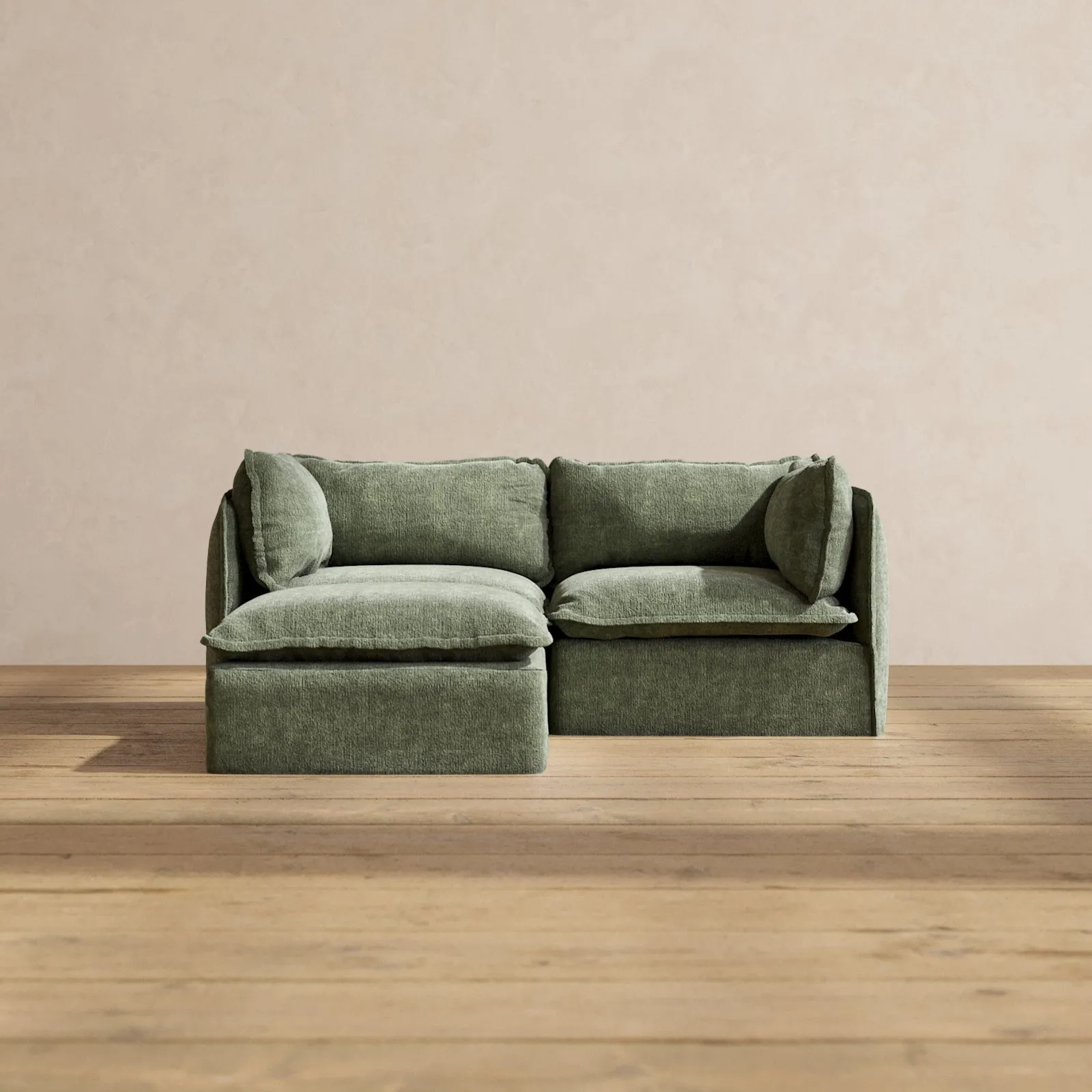 Slipcover Only - Modular Performance 2-Seater Sectional | Heirloom Velvet in Willow