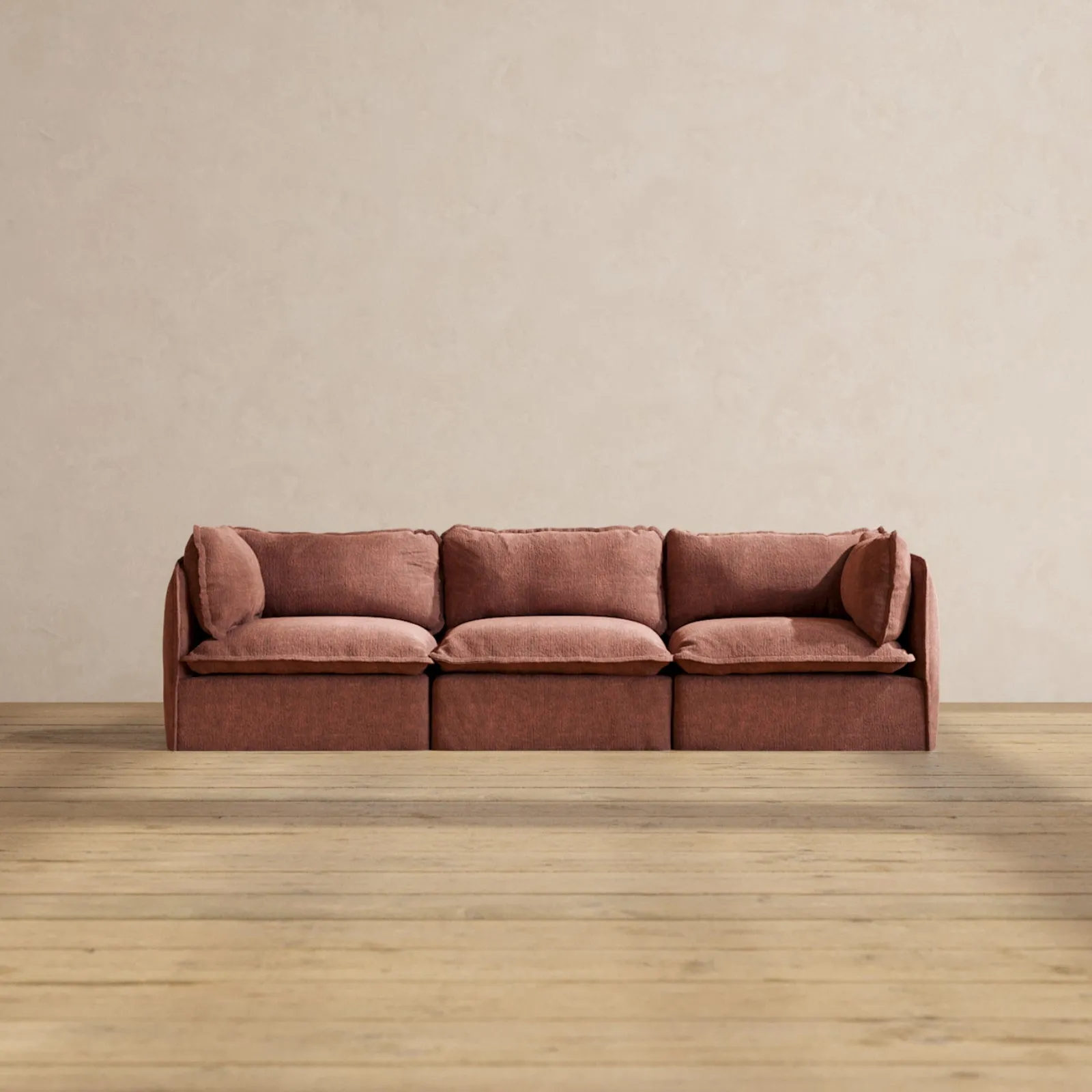 Slipcover Only - Modular Performance 3-Seater | Heirloom Velvet in Chestnut