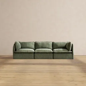 Slipcover Only - Modular Performance 3-Seater | Heirloom Velvet in Willow