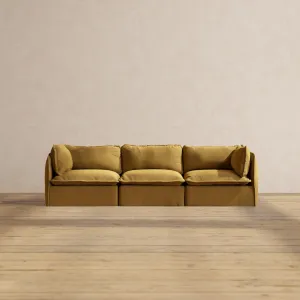 Slipcover Only - Modular Performance 3-Seater | Luxury Velvet in Toffee