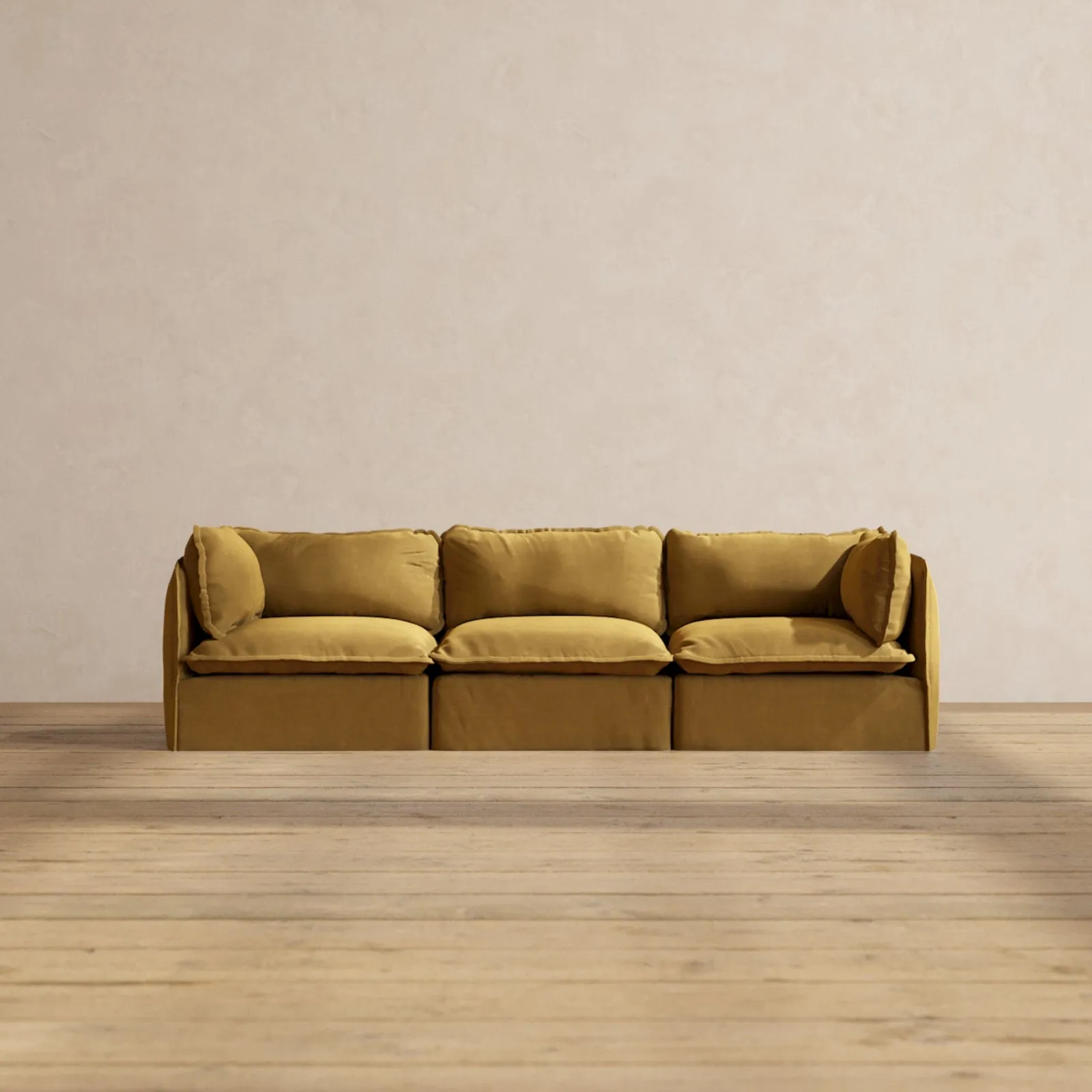 Slipcover Only - Modular Performance 3-Seater | Luxury Velvet in Toffee
