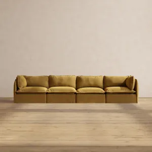 Slipcover Only - Modular Performance 4-Seater | Luxury Velvet in Toffee