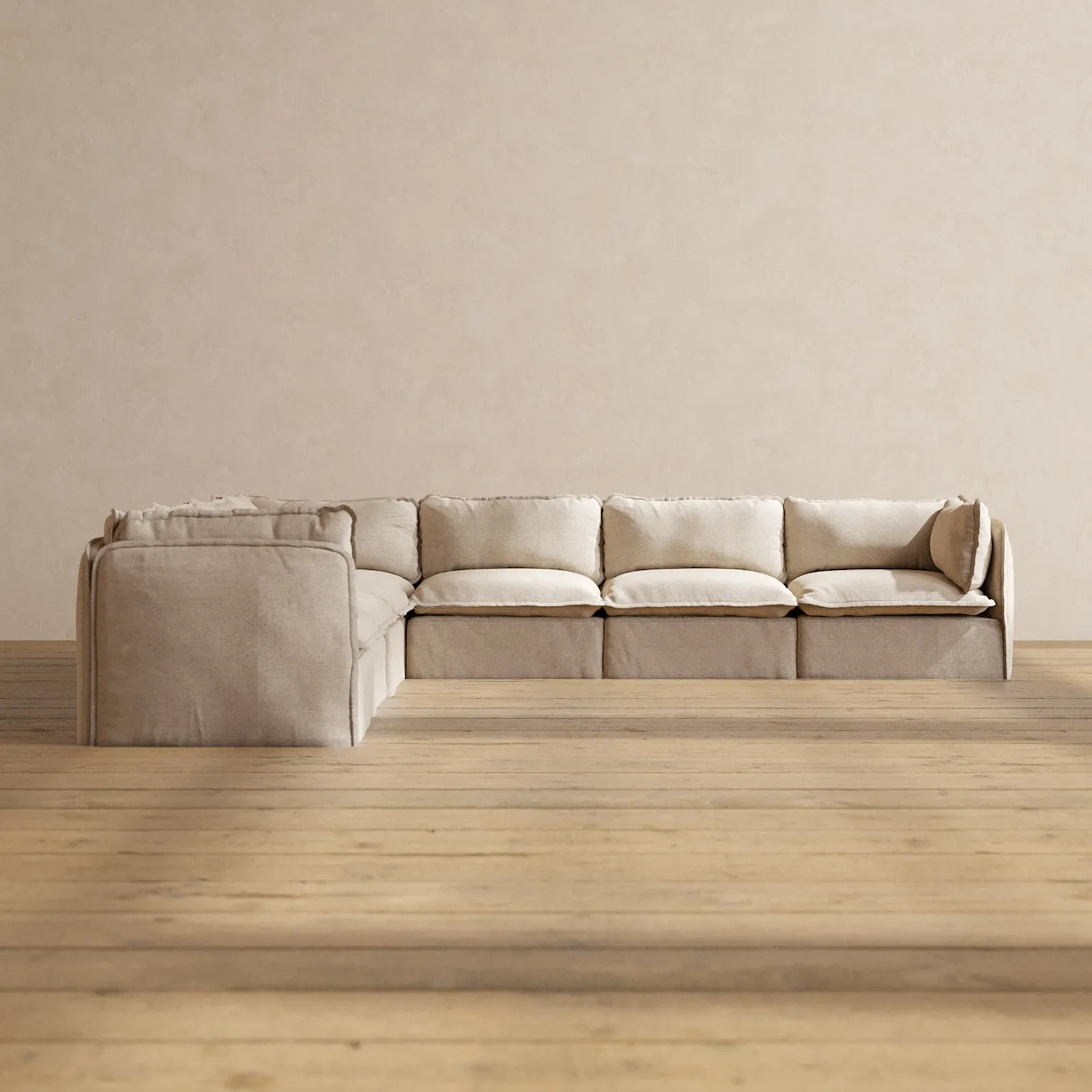 Slipcover Only - Modular Performance 7-Seater Corner Sectional | Blended Weave in Oat