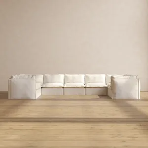 Slipcover Only - Modular Performance 9-Seater U-Sectional | Knit Boucle in Mousse
