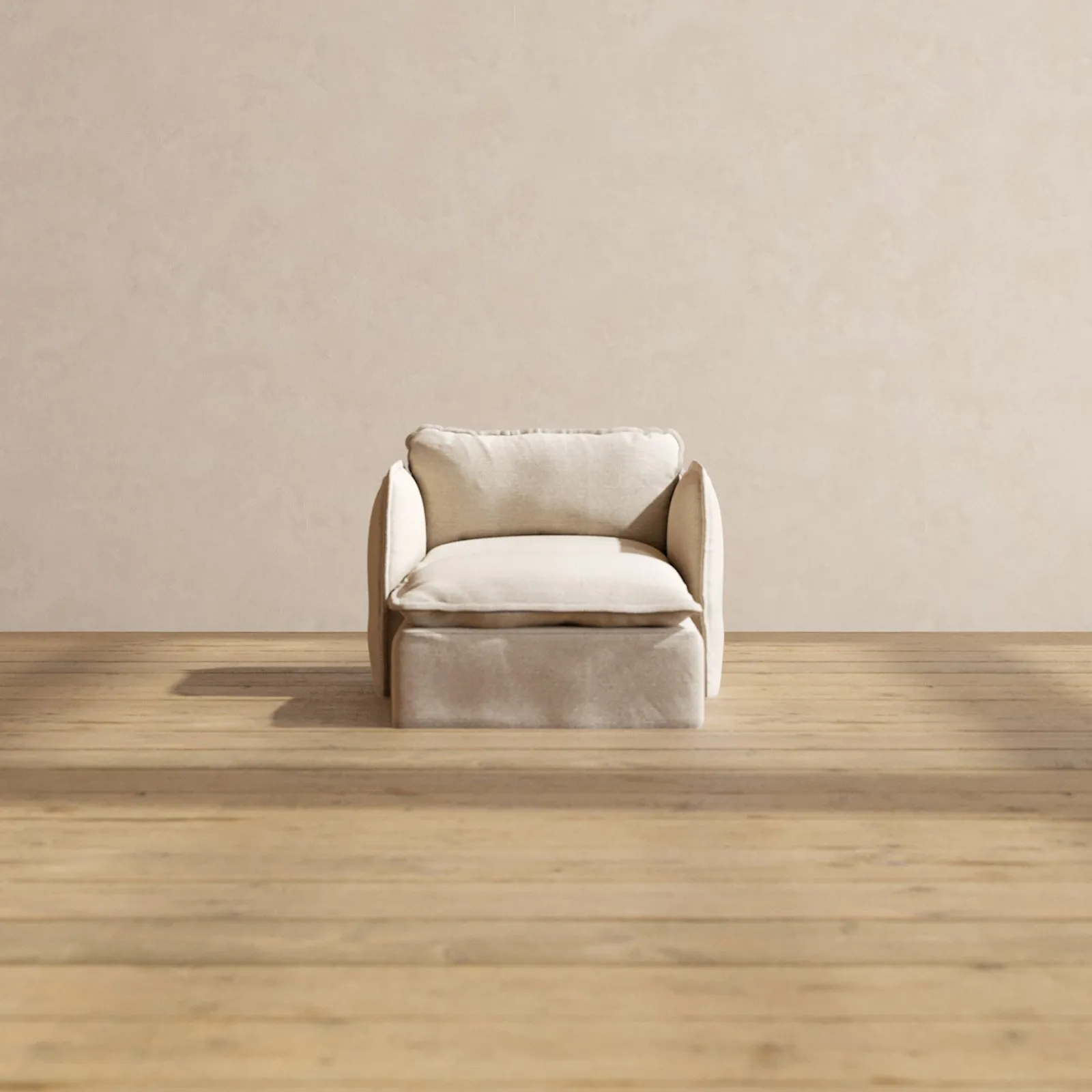 Slipcover Only - Modular Performance Chaise Armchair | Blended Weave in Oat
