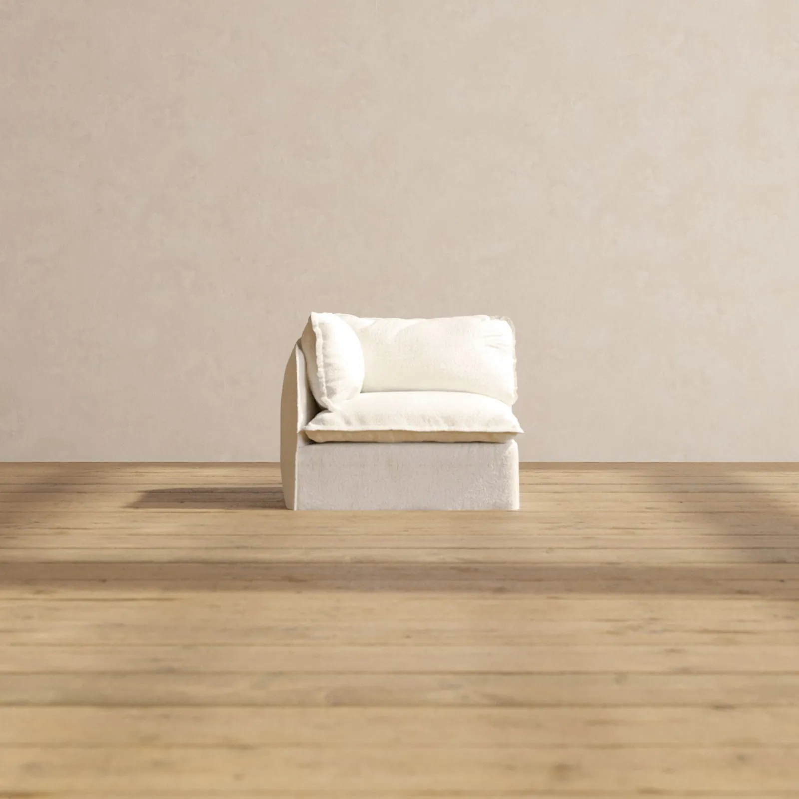 Slipcover Only - Modular Performance End Chair | Knit Boucle in Mousse