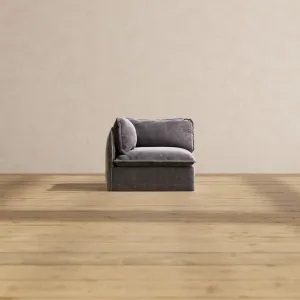 Slipcover Only - Modular Performance End Chair | Luxury Velvet in Cinder