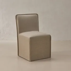 Slipcover Only - Washable Upholstered Dining Chair | 15” Back Height in Oat