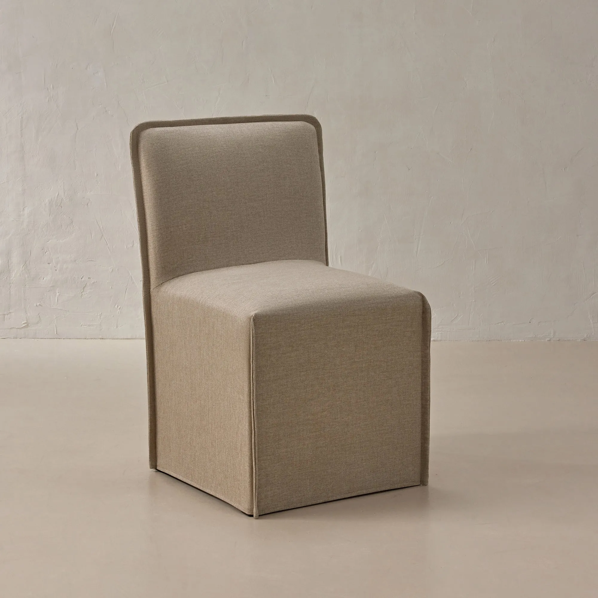 Slipcover Only - Washable Upholstered Dining Chair | 15” Back Height in Oat