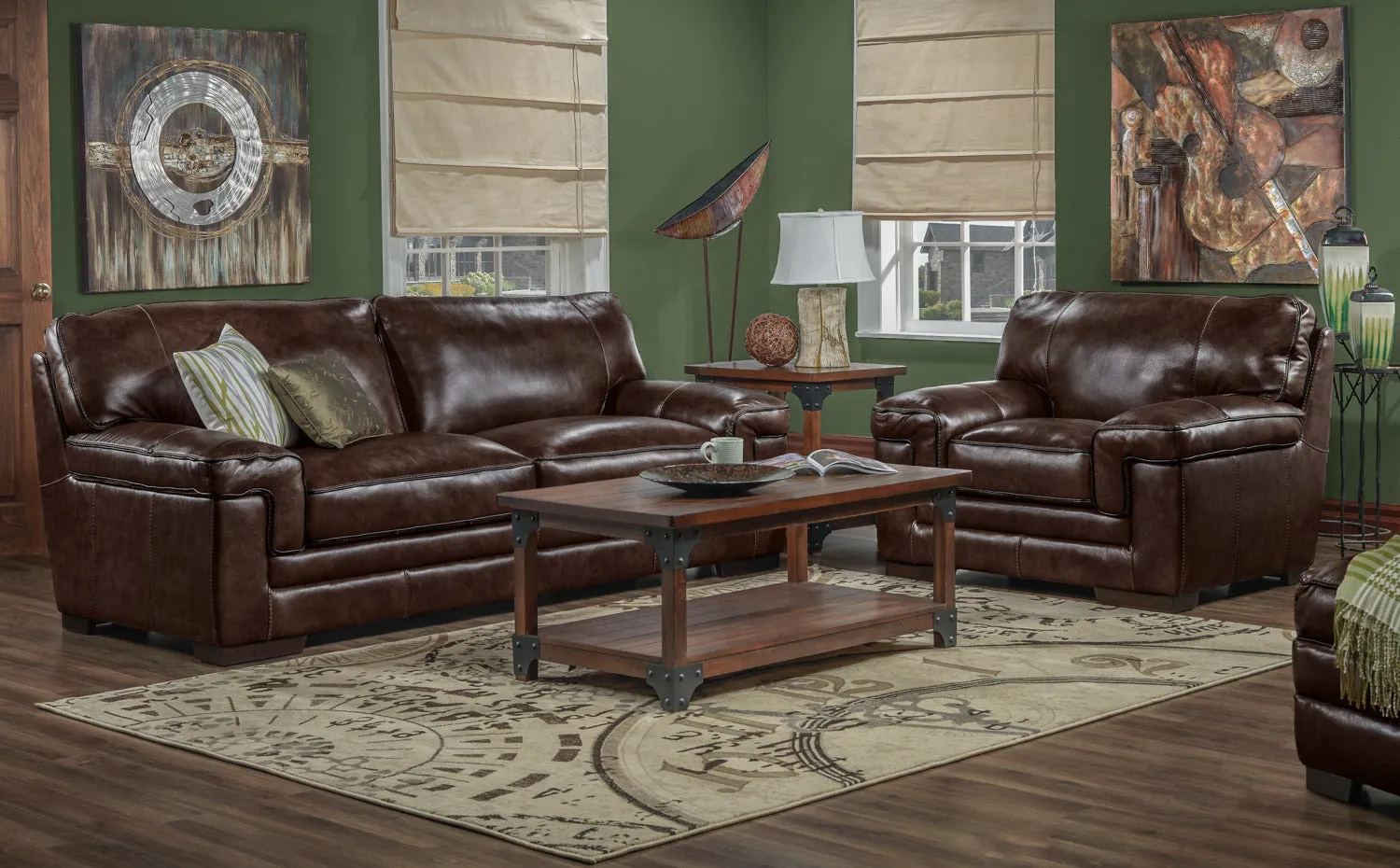 Stampede Leather Chair - Coffee