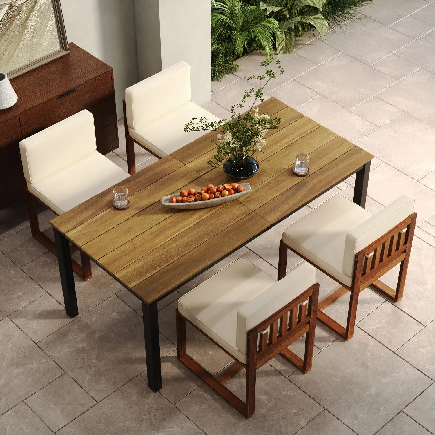 Streamdale Patio Dining Table and Chairs Set of 5