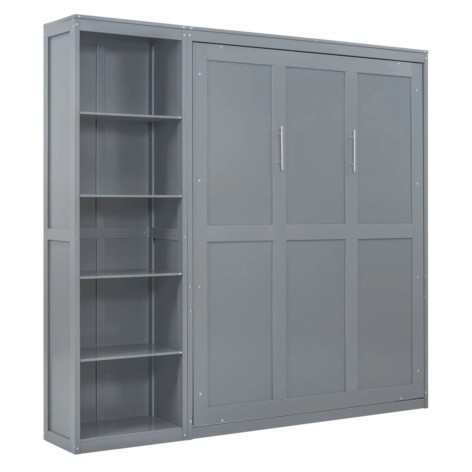 Streamdale Queen Size Murphy Bed Wall Bed with Shelves