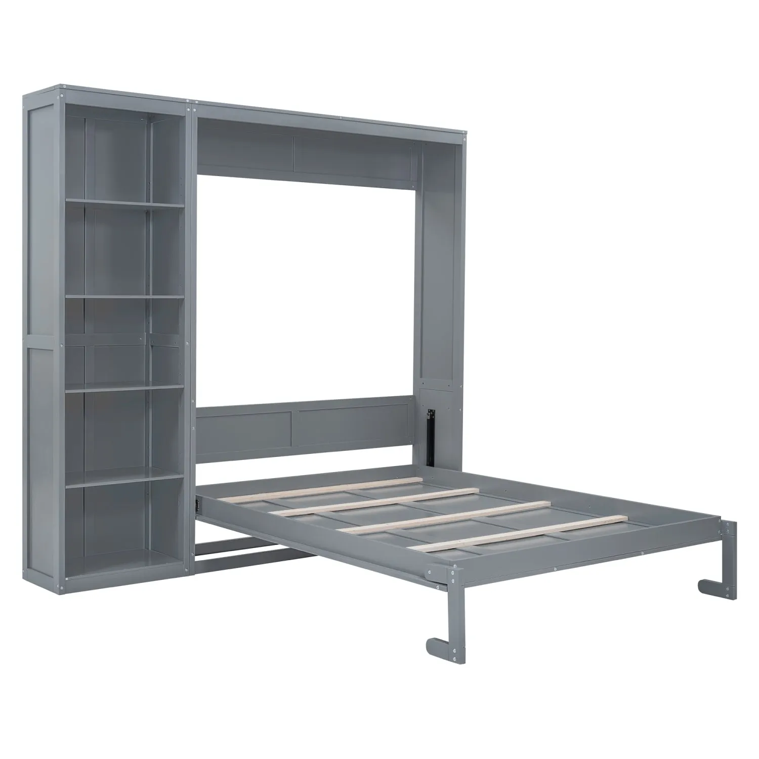 Streamdale Queen Size Murphy Bed Wall Bed with Shelves
