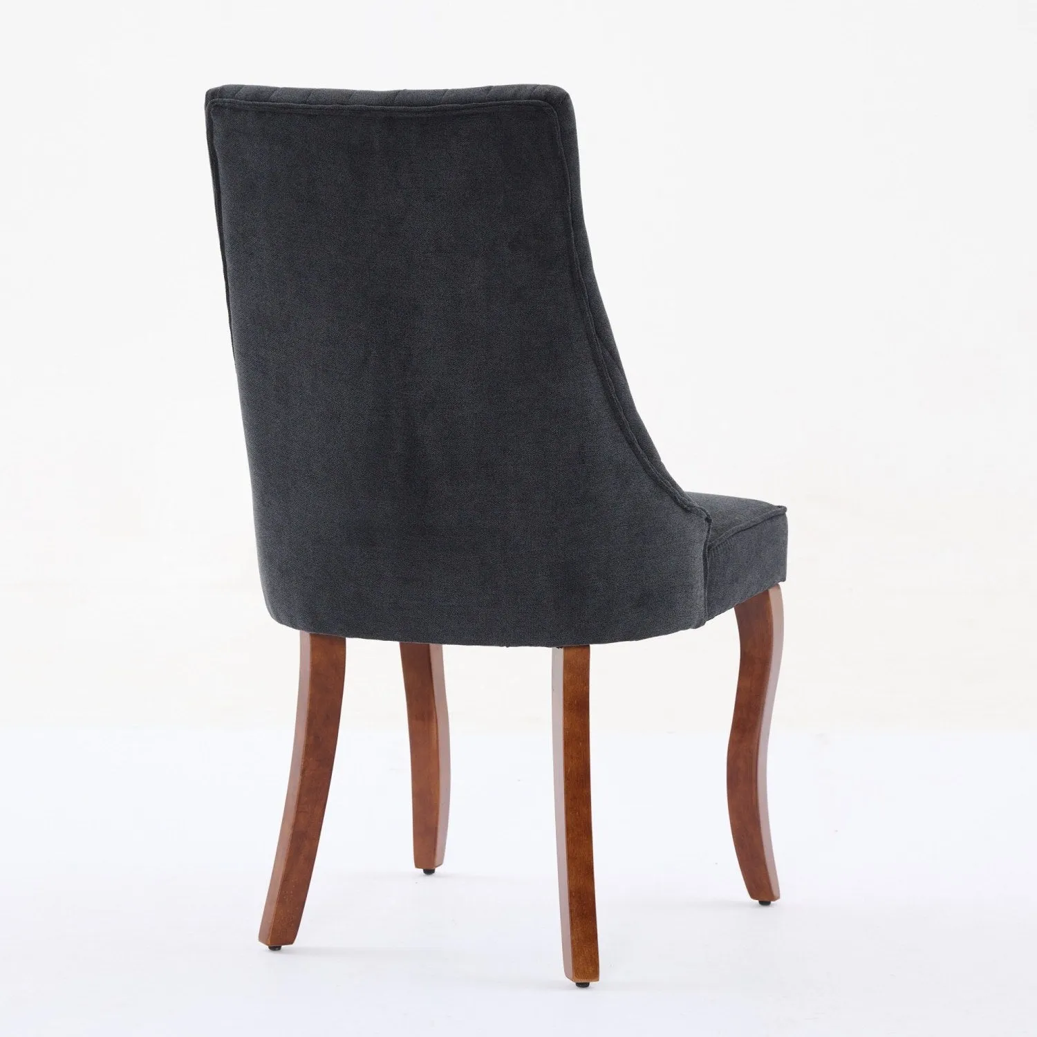 Streamdale Rayon Linen Dining Chairs, Set of 2 (Black)