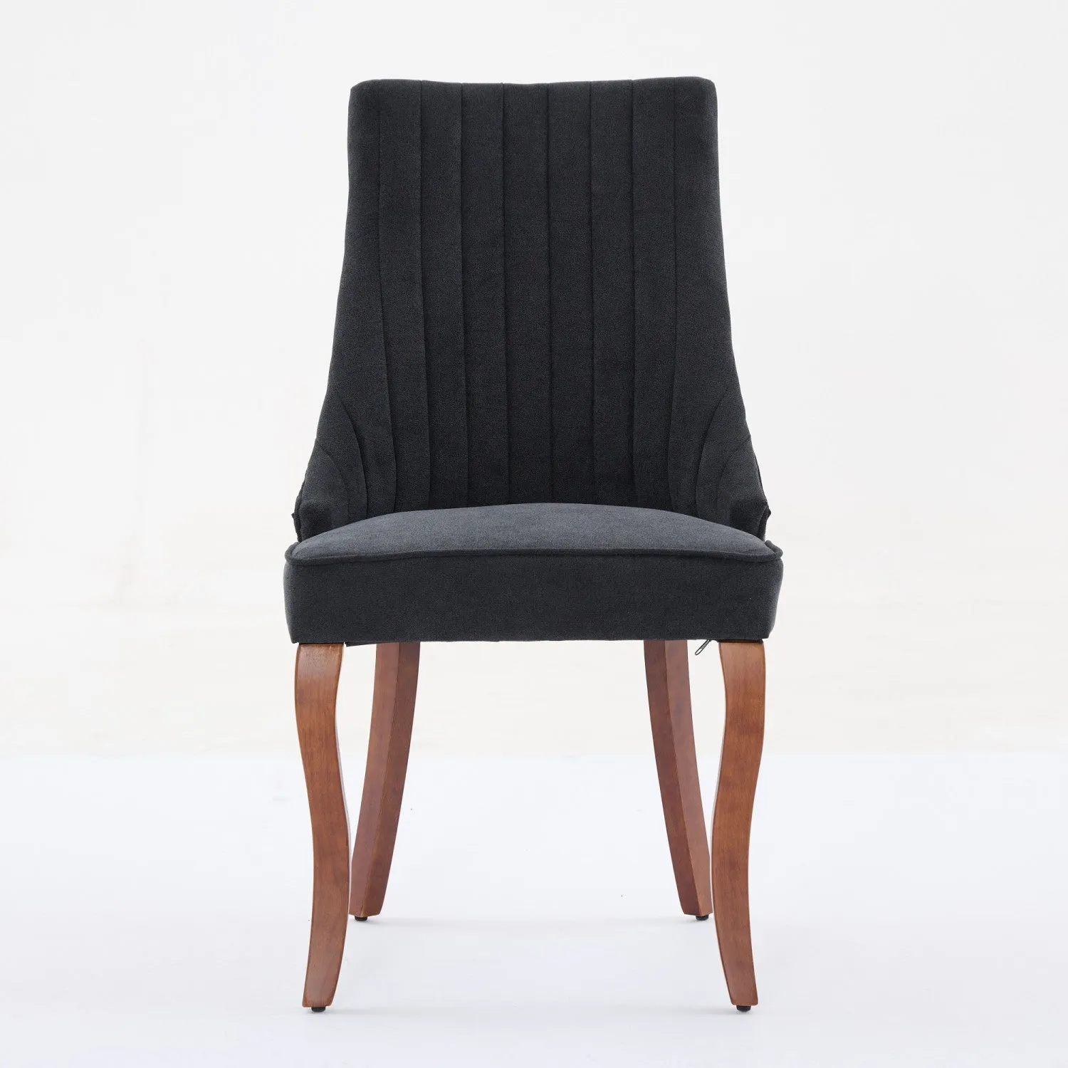 Streamdale Rayon Linen Dining Chairs, Set of 2 (Black)