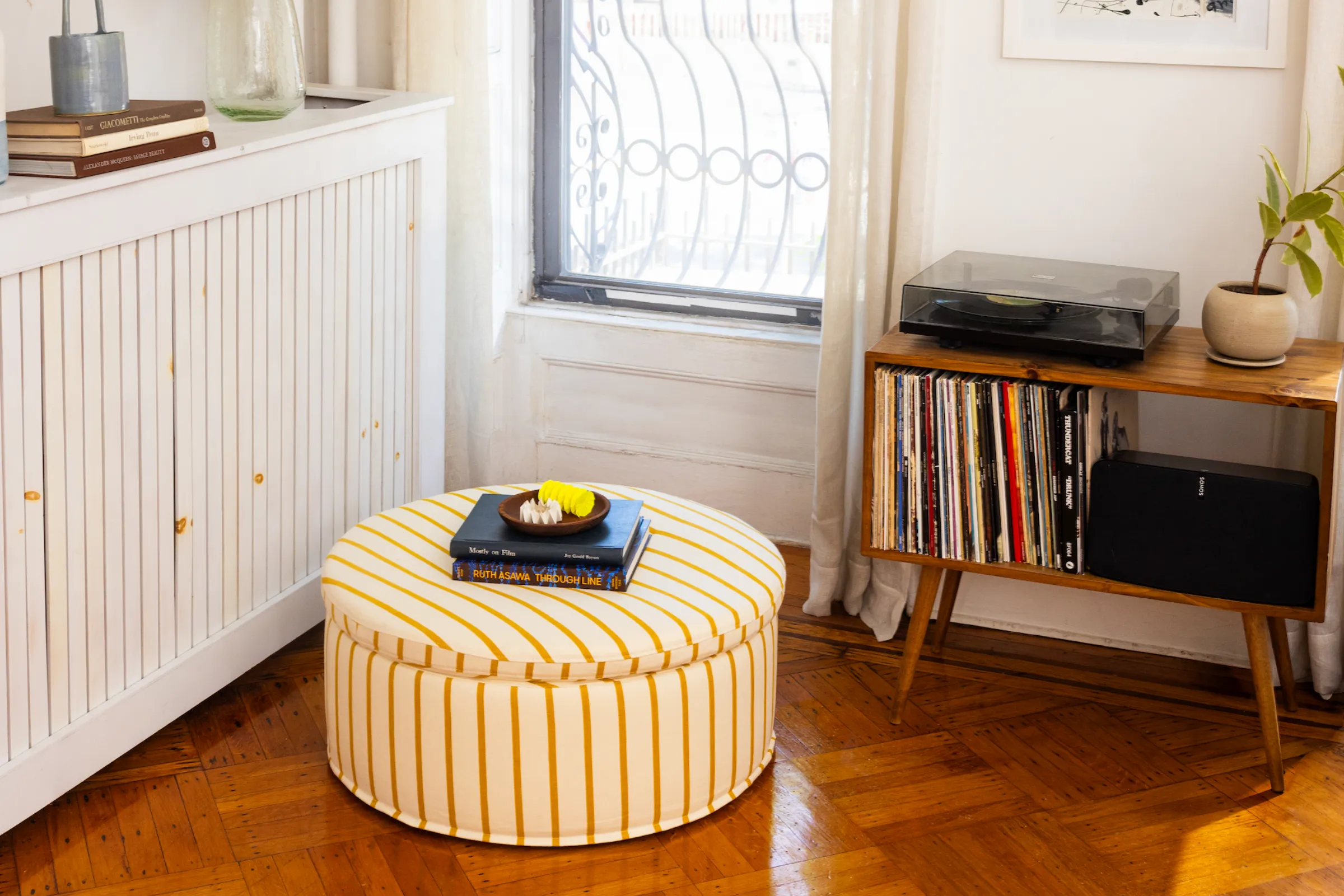 The Elevate Chair in a Striped Hemp Blend