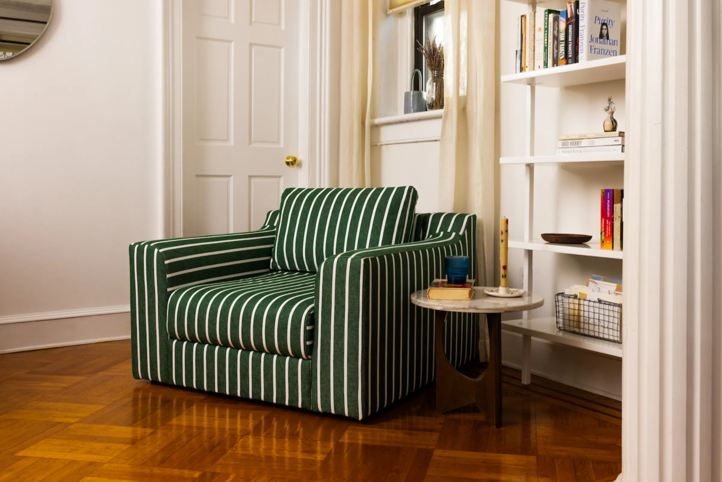 The Elevate Chair in a Striped Hemp Blend