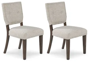 Veramond Gray / Dark Brown Dining Upholstered Side Chair