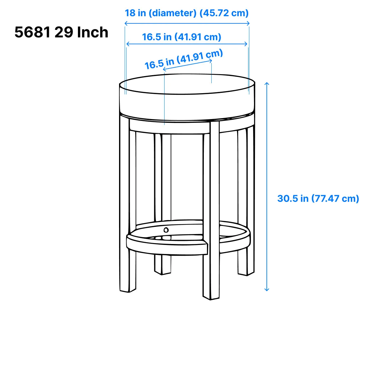 Westby Bar Stool - Grey - Set of Two
