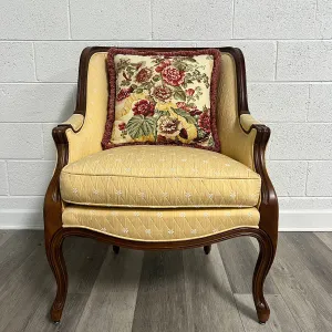 Wooden Chair With Upholstered Back